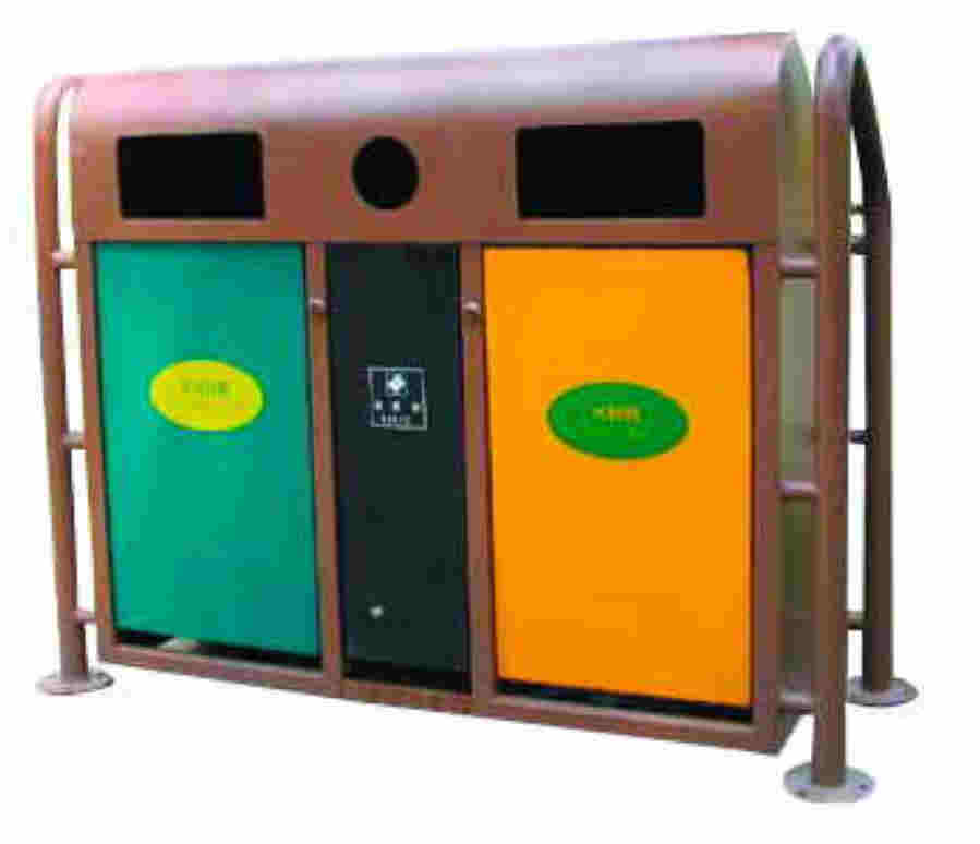钢制环保分类垃圾桶SJ5062